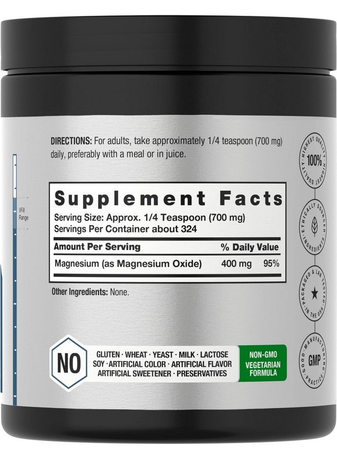 Horbäach Magnesium Oxide Powder | 400mg | 8 Ounces (227 g) | Vegetarian, Non-GMO, and Gluten Free Supplement - Image 2