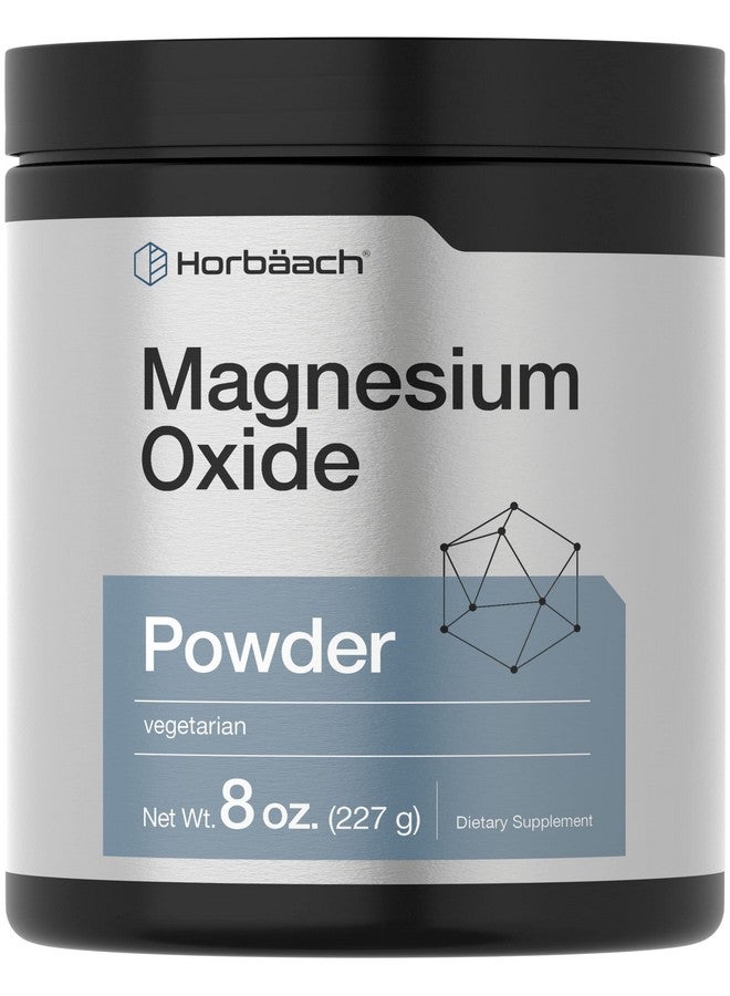 Horbäach Magnesium Oxide Powder | 400mg | 8 Ounces (227 g) | Vegetarian, Non-GMO, and Gluten Free Supplement - Image 1