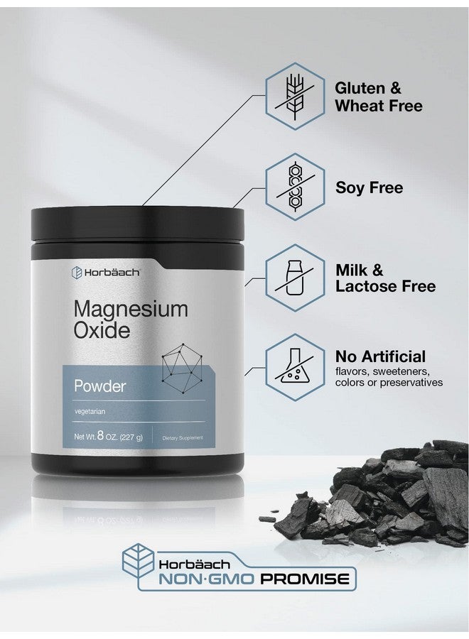 Horbäach Magnesium Oxide Powder | 400mg | 8 Ounces (227 g) | Vegetarian, Non-GMO, and Gluten Free Supplement - Image 4