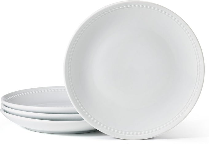 BEADED COUPE SET OF 4 DINNER PLATES 105 INCH