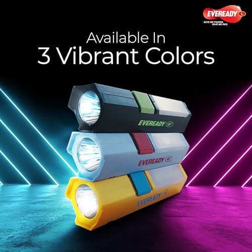 Eveready DL 101 Minimight, 1W Rechargeable LED Emergency Torch + 2W Sidelight, Pocket-Friendly Hexagonal Design, Hands-Free Clip, Type B/Micro USB Charging, Pack of 3 - Image 5