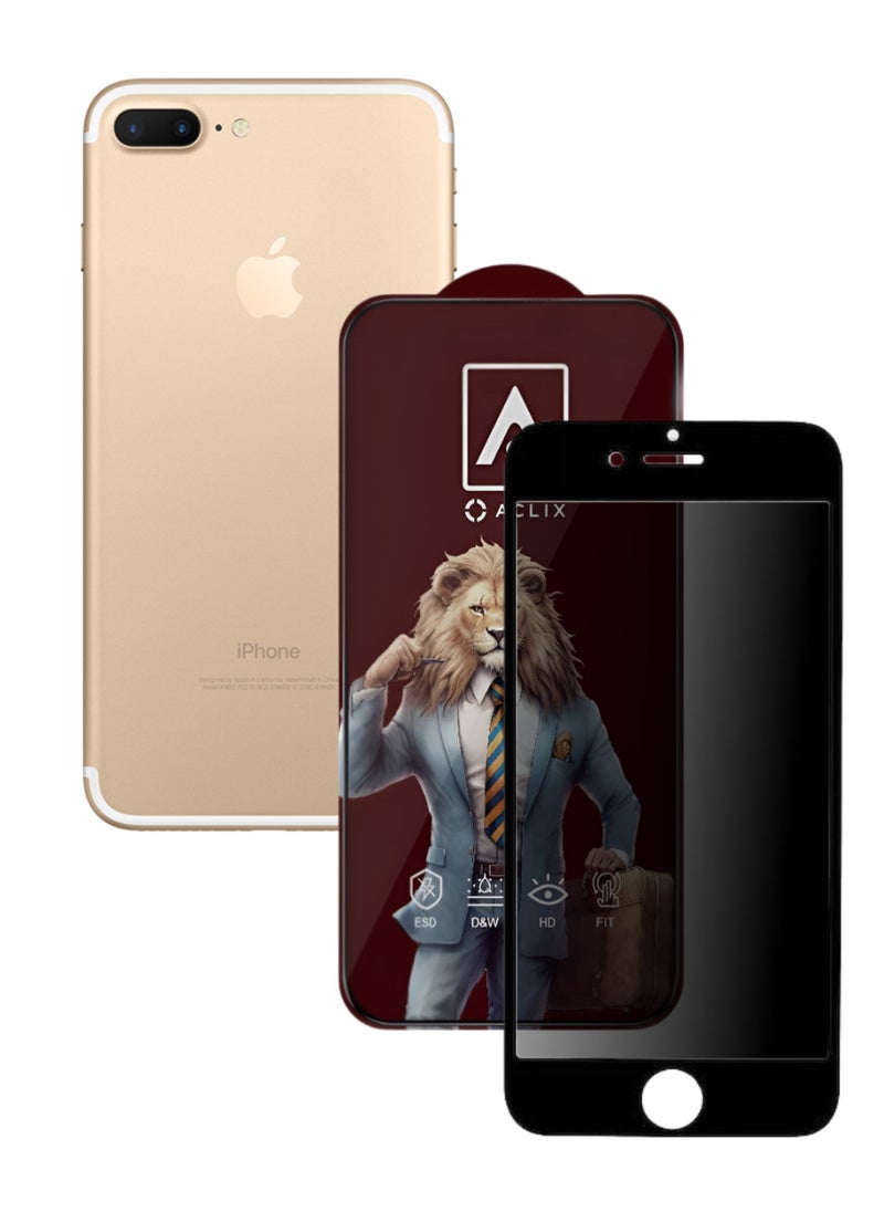 ACLIX Antistatic ESD Dustof Premium Quality High Definition Anti-Spy Privacy Tempered Glass Screen tector Designed For  iPhone 7 Plus - Image 1