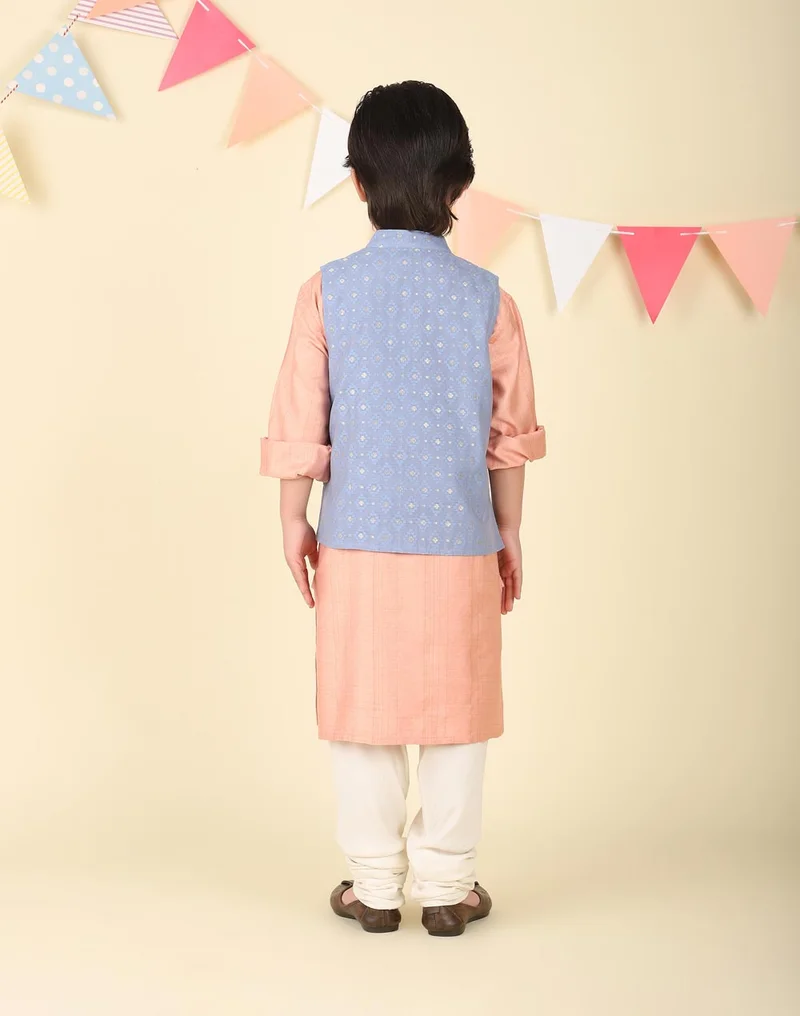 Fabindia Orange Viscose Blend Cutwork 2Pc Kurta Set