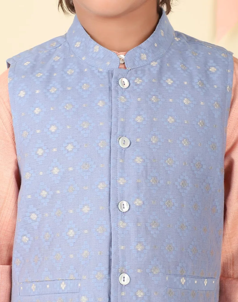 Fabindia Orange Viscose Blend Cutwork 2Pc Kurta Set