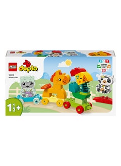 LEGO DUPLO My First Animal Train Toy for Toddlers, Creative Bricks Learning Set with Rooster, Horse, Lamb & Cow Farm Animals, Birthday Gift for Nature-Loving Boys & Girls Aged 1.5 Plus Years Old 10412  - Image 2