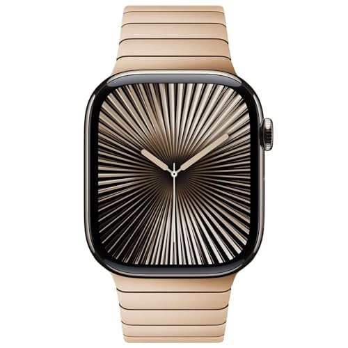 Wingle Stainless Steel Band for Apple Watch Band Series 11 10 46mm Ultra 3/2/1 49mm 45mm 44mm 42mm SE 3/2/1 Series 9 8 7 6 5 4 3 2 1 Men Elegant Business Metal Bands Apple Watch Bracelet,Original Gold - Image 2