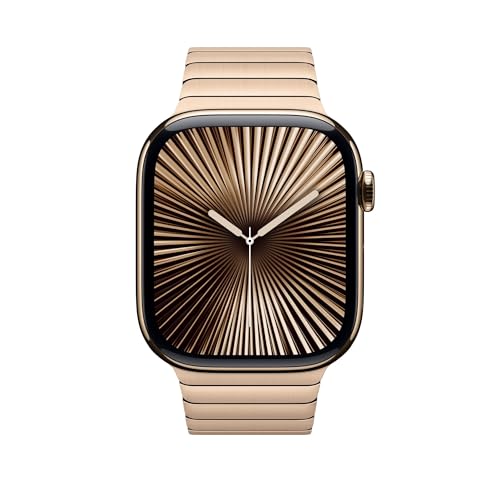Wingle Stainless Steel Band for Apple Watch Band Series 11 10 46mm Ultra 3/2/1 49mm 45mm 44mm 42mm SE 3/2/1 Series 9 8 7 6 5 4 3 2 1 Men Elegant Business Metal Bands Apple Watch Bracelet,Original Gold - Image 3