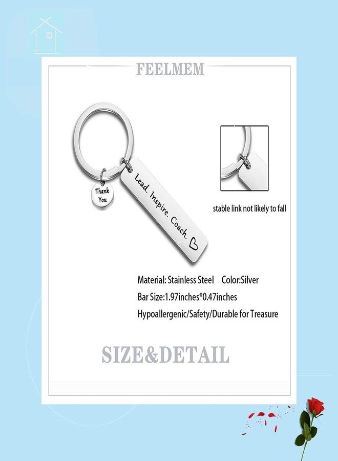 فيلميم سلسلة مفاتيح FEELMEM هدية للمدربين، إلهام وتوجيه، هدية شكر للتشجيع/كرة القدم/البيسبول/الكرة الطائرة/ألعاب القوى - Image 3