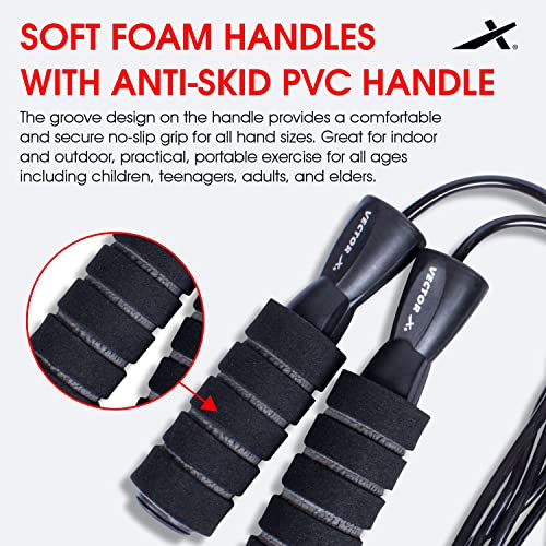Vector X VXF-705 Freestyle Skipping Rope (Black) - Image 3