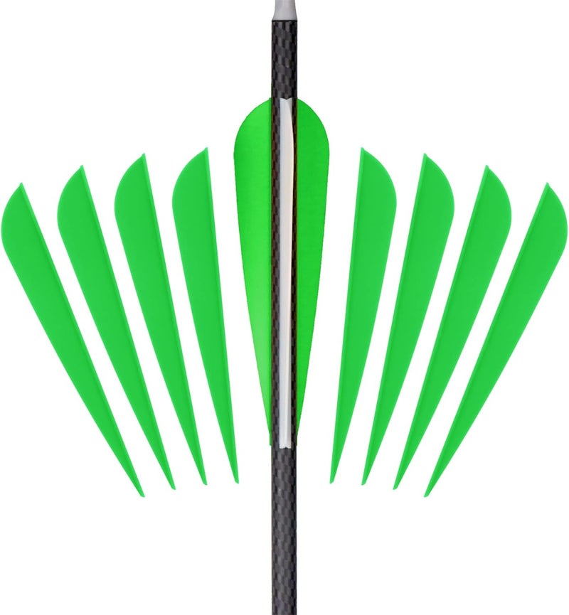 Letszhu Arrows Vanes 4 Inch Plastic Feather Fletching for DIY Archery Arrows 50 Pack… - Image 2