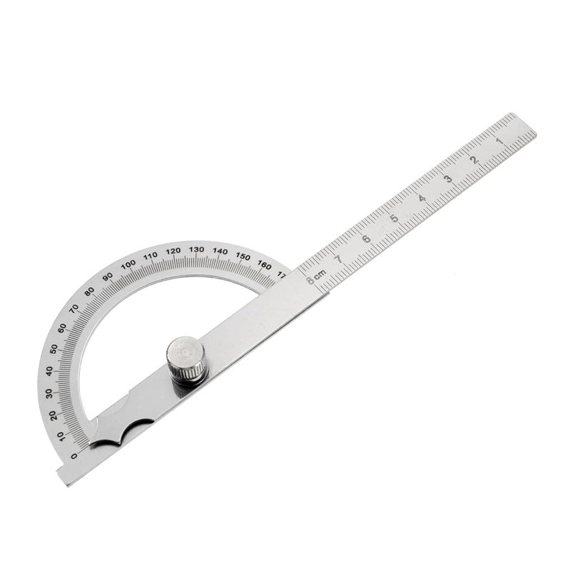 Operitacx Stainless Steel Protractor Angle Ruler Gauge with Locking Arm for Precision Carpentry Crafting - Image 2