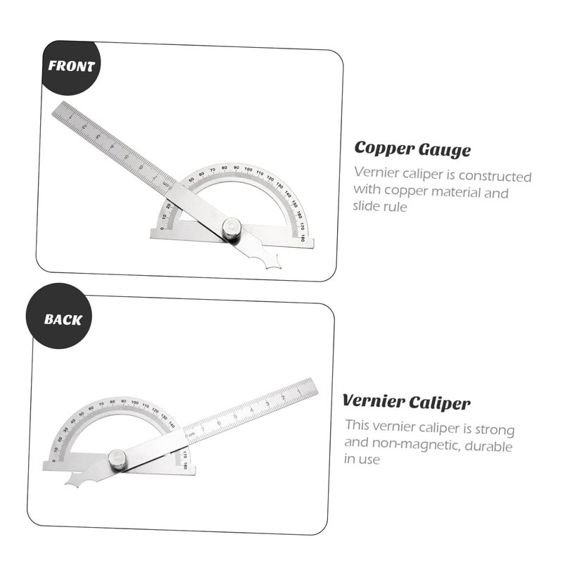 Operitacx Stainless Steel Protractor Angle Ruler Gauge with Locking Arm for Precision Carpentry Crafting - Image 3