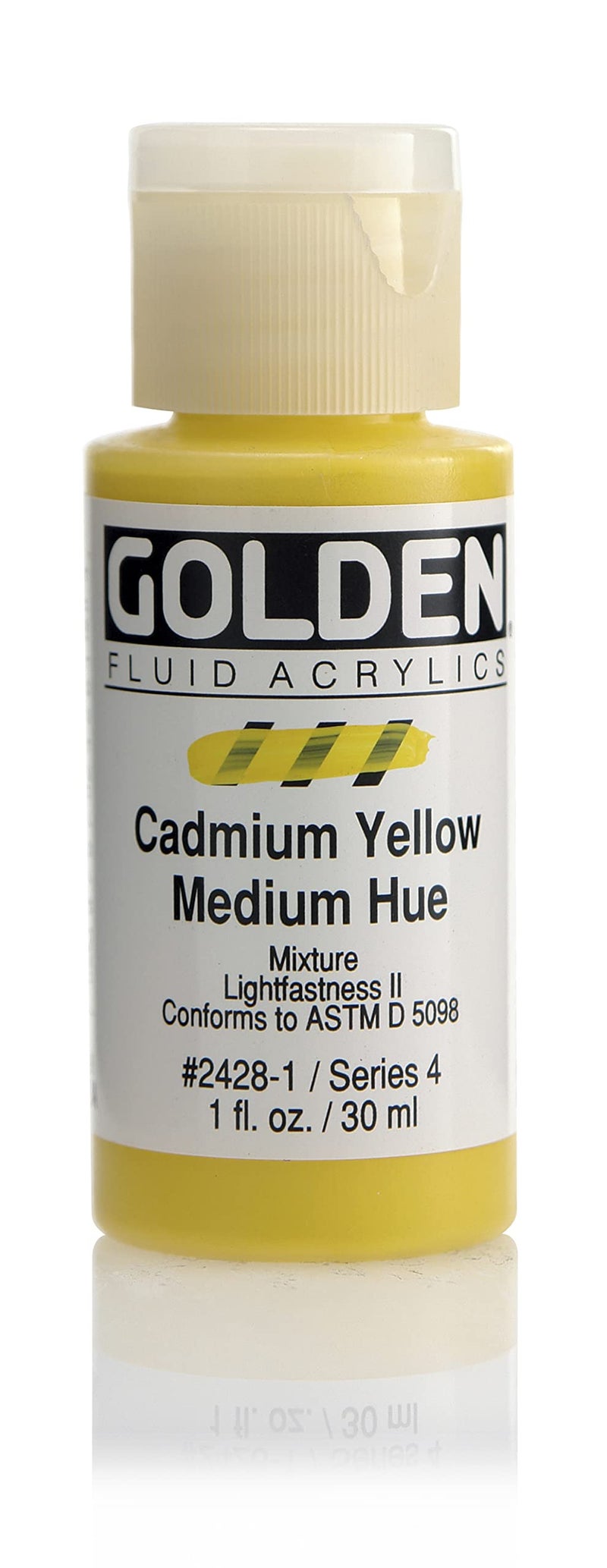 Golden Fluid Acrylics - Cadmium Yellow Medium Hue - 1 oz Bottle - Image 1