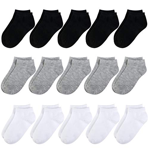 BOOPH Kids Socks for Boys Girls Low Cut Athletic Ankle Socks 6-8 Years Multi01 - Image 1