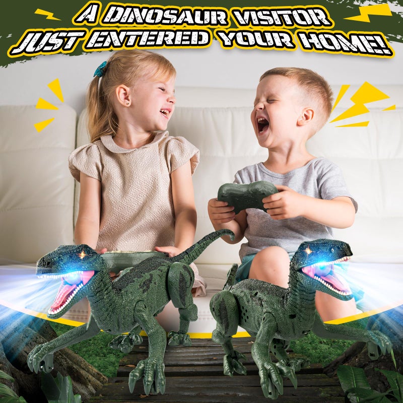 Rcfunkid Dinosaur Toys For Kids 3-5  5-7  8-12  2.4Ghz Remote Control Dinosaur With Walking  Realistic Sounds  Demo Mode  Rechargeable Jurassic Toys For Birthdays  Parties  Childrens Day - Image 5