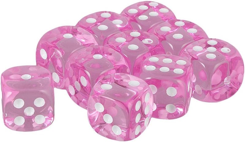 كلاراكو مجموعة من 10 قطع من النرد ذي الستة أوجه للعب لعبة تقمص الأدوار D&D - وردي - Image 4