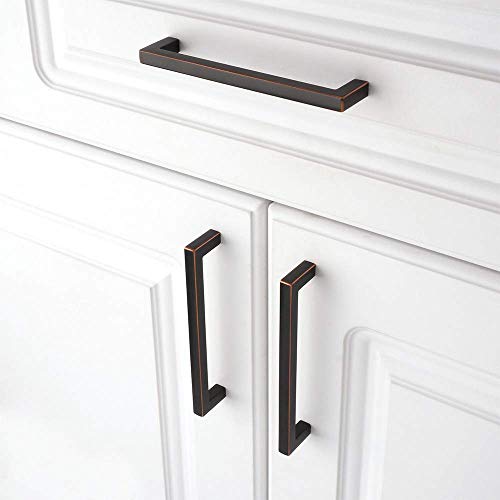KOOFIZO Solid Square Bronze Kitchen Cabinet Handles Oil Rubbed Bronze Cabinet Pulls, 10 Pack 5 Inch Bronze Hardware for Kitchen Cabinets Drawers Dresser Cupboard Bedroom Bathroom - Image 4