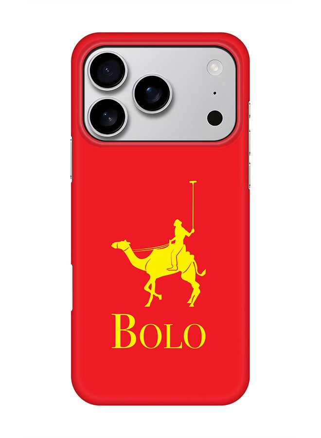 Stylizedd For iPhone 17 Pro,Case, [Compatible with MagSafe] Magnetic cover Slim fit Protection Matte, - BOLO Red