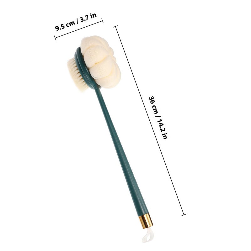 Dual Sided Long Handle Back Bath Brush with Soft Bristles for Exfoliating and Cleansing - Image 3