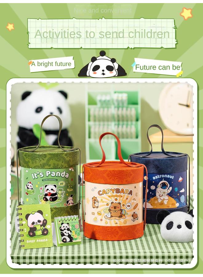 Bluejw Panda Stationery Suit Gift Box For Primary School Students School Opening Gift Bag Accompanying Gift For Girls Hand Accounts School Supplies For Junior High School Students - Image 4