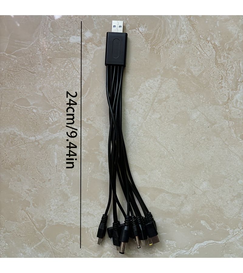 Yellow Thickened 10 in 1 Universal USB Charging Cable for Mobile Phones - Image 2