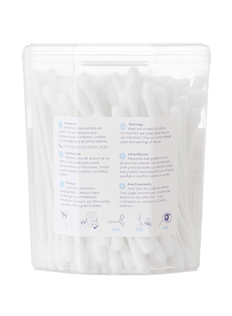 Chicco Cotton Tips with Ear Cleaning Protection, Made of Paper Stem, Safe and Hygienic for Babies, Biodegredable (160 Pieces) - Image 3