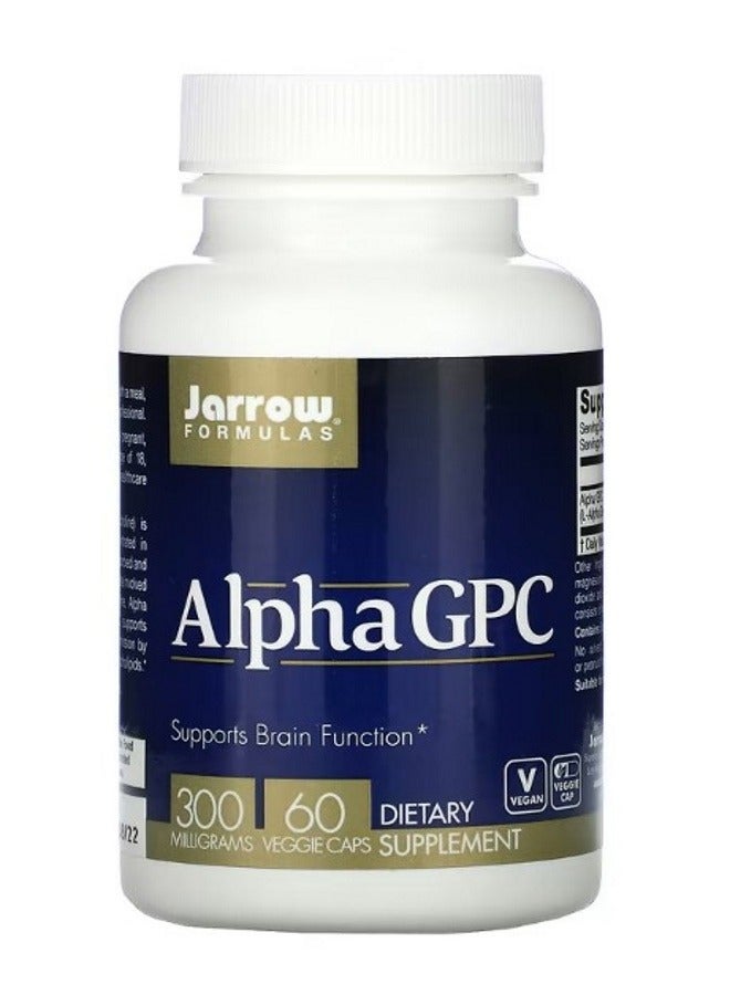 jarrow formulas Alpha GPC 300 mg 60 Veggie Caps - Image 1