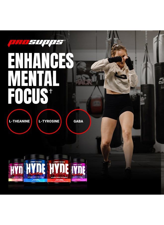ProSupps - Mr. Hyde Signature Pre Workout with Creatine, Beta Alanine, TeaCrine and Caffeine for Sustained Energy, Focus Pumps - Endurance Energy Drink Men Women (Blue Razz, 30 Servings) - Image 1