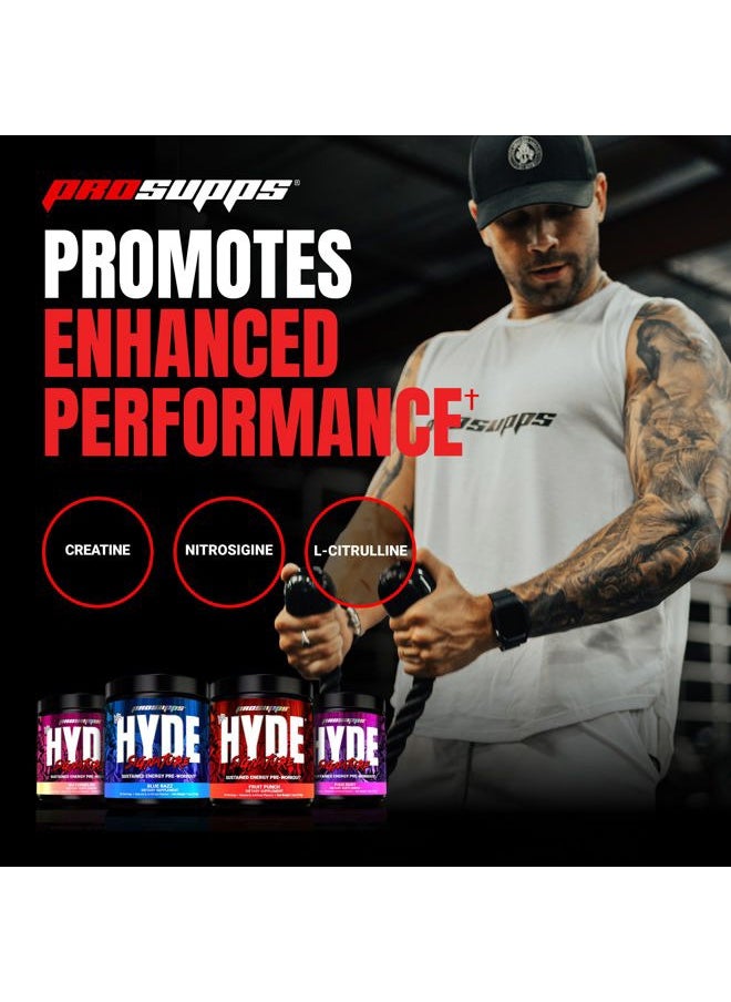 ProSupps - Mr. Hyde Signature Pre Workout with Creatine, Beta Alanine, TeaCrine and Caffeine for Sustained Energy, Focus Pumps - Endurance Energy Drink Men Women (Blue Razz, 30 Servings) - Image 1