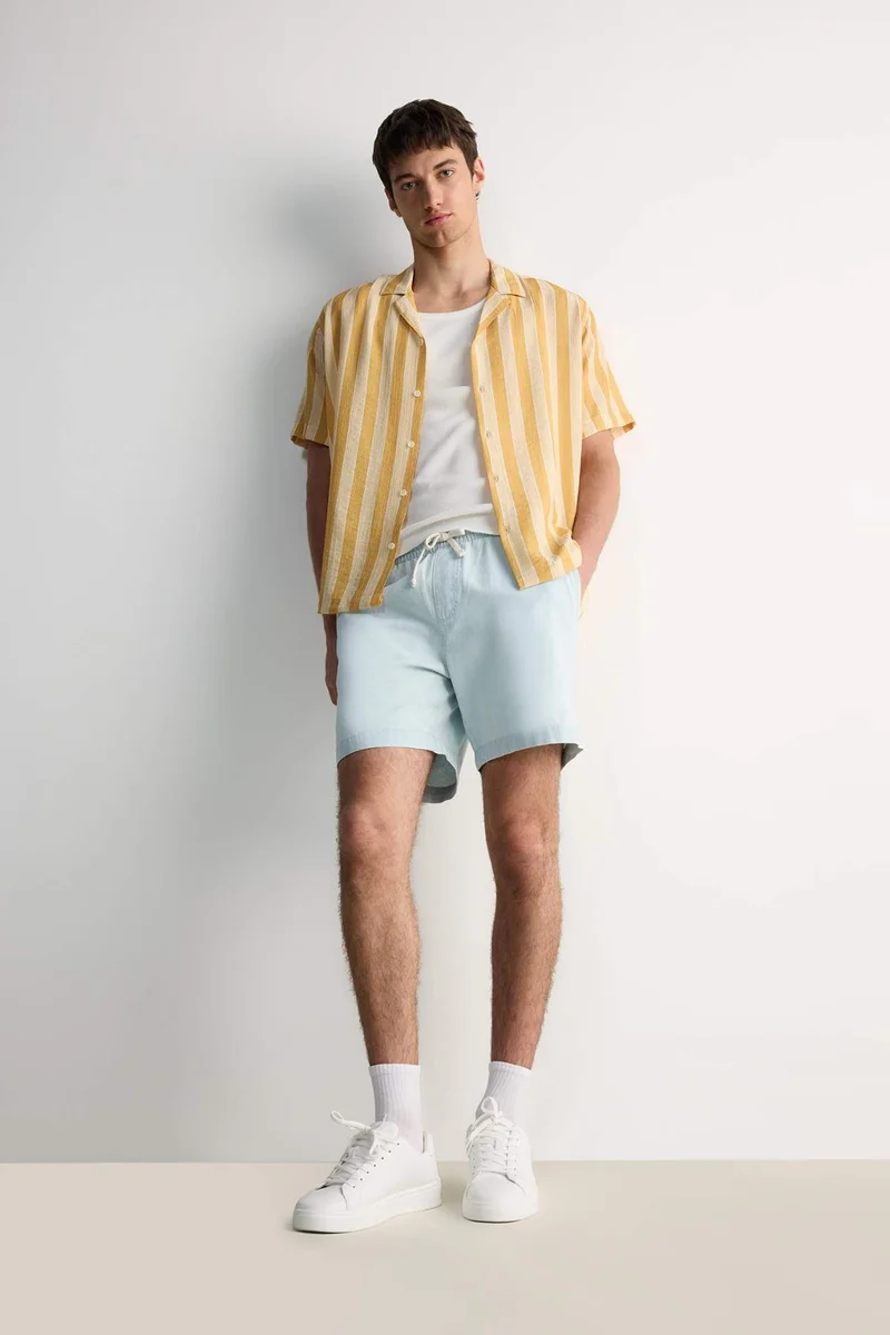 DeFacto Relax Fit Denim Denim Bermuda