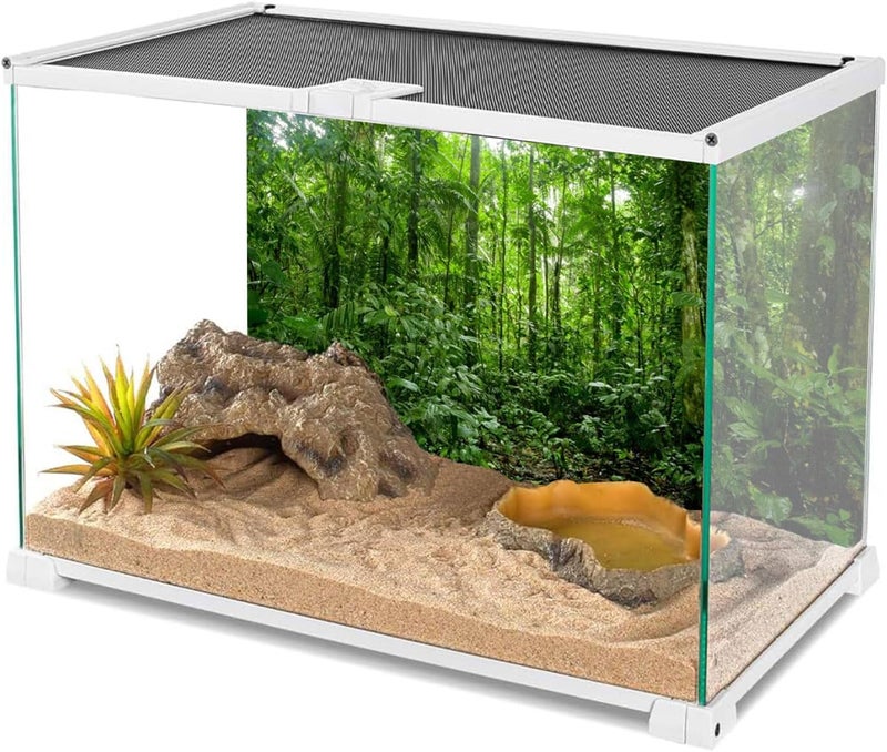 AWERT 36x18 inches Terrarium Background Tropical Aquarium Background Green Huge Tree Rainforest Reptile Habitat Background - Image 3