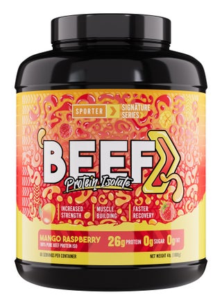 Sporter Beef Protein Isolate – 60 Servings | 26.4g Protein Per Scoop | Zero Carbs, Fat & Sugar | Mango Raspberry Flavor | Lactose-Free & Gut-Friendly | Clean Recovery & Muscle Support - pzsku/ZF1B547865C505D9092C3Z/45/1746004494/df7109a0-e8a6-4ff5-bb5b-b81183514a0b