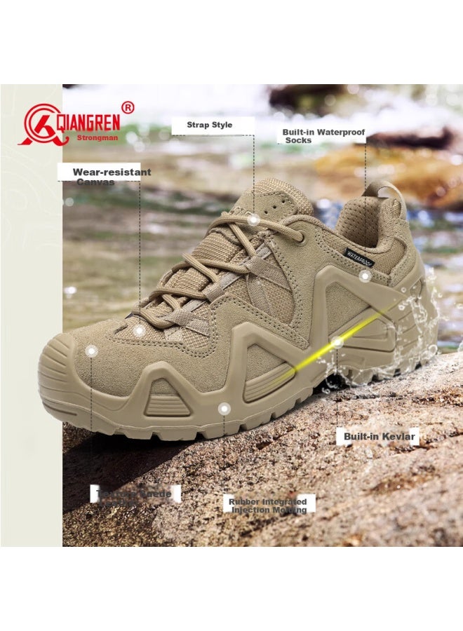 Strongman Qiangren Outdoor Waterproof Sports Leisure Men's Shoes Jihua 3515 Hiking Water Shoes Jd6616 Apricot 42 - Image 4
