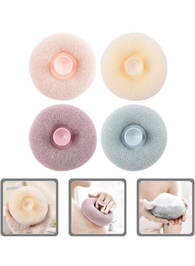 zefran Loofah Bath Sponge Body Scrubber Mesh for Men Women 2-in-1 Bath Super Soft Suction Cup Bath Brush, Bath Shower Loofah Sponge, Exfoliating Bath Sponge Cleaning Brush for Body (Multicolor) - Image 2