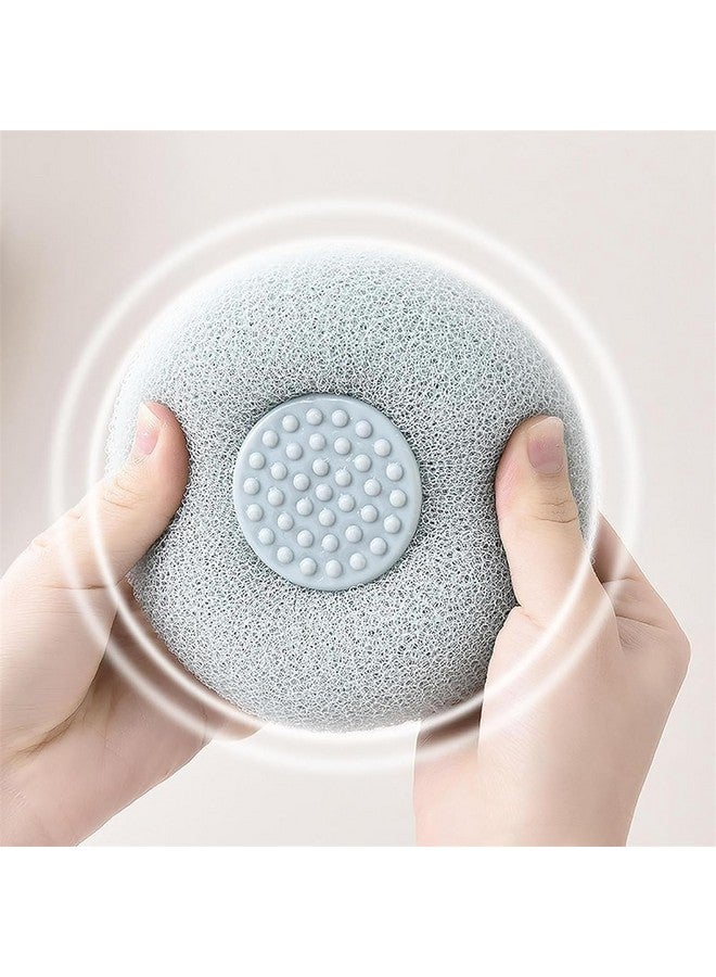 zefran Loofah Bath Sponge Body Scrubber Mesh for Men Women 2-in-1 Bath Super Soft Suction Cup Bath Brush, Bath Shower Loofah Sponge, Exfoliating Bath Sponge Cleaning Brush for Body (Multicolor) - Image 5