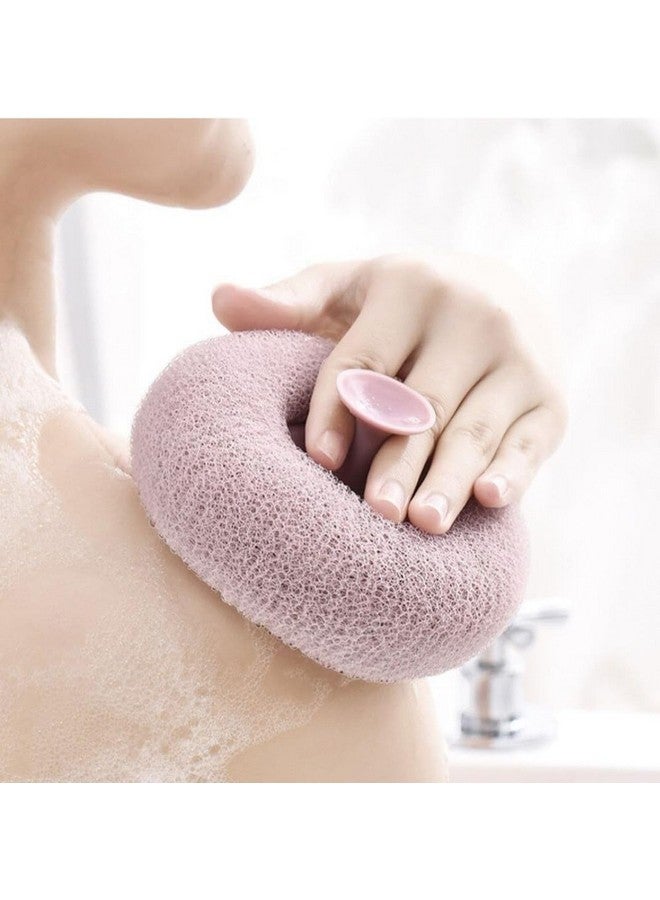 zefran Loofah Bath Sponge Body Scrubber Mesh for Men Women 2-in-1 Bath Super Soft Suction Cup Bath Brush, Bath Shower Loofah Sponge, Exfoliating Bath Sponge Cleaning Brush for Body (Multicolor) - Image 1