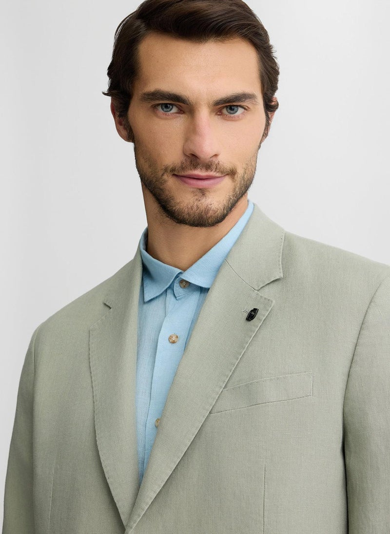 Liu Jo 100% Linen Sage Green Blazer - Image 3