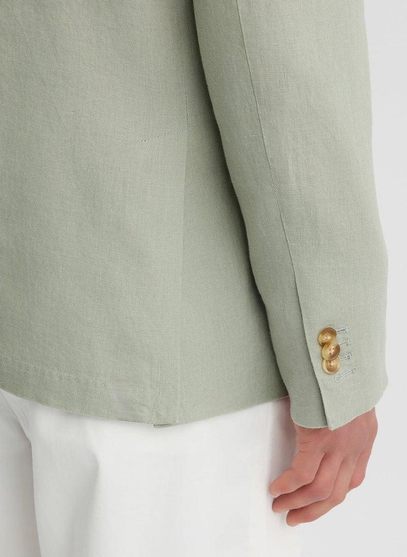 Liu Jo 100% Linen Sage Green Blazer - Image 4