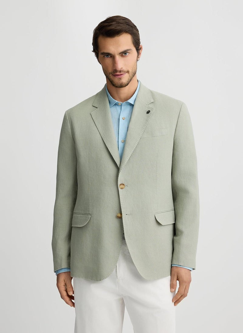 Liu Jo 100% Linen Sage Green Blazer - Image 1