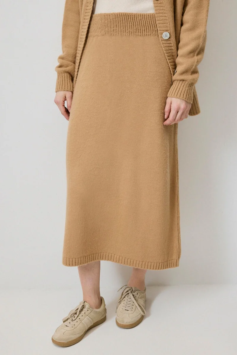 Touche Cardigan Skirt Knitwear Set