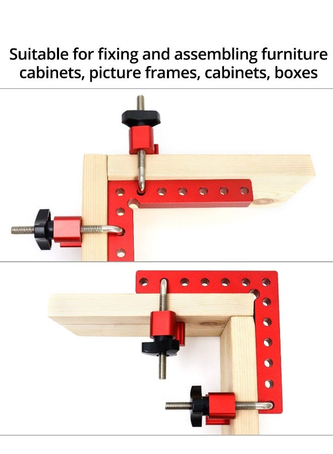 90 Degree Positioning Squares Right Angle Clamps ,  Aluminum Alloy Woodworking Clamps for Box Cabinets Drawers Picture Flame, Frames, ( 5.5"" x 5.5"") 2 Packs - Image 4
