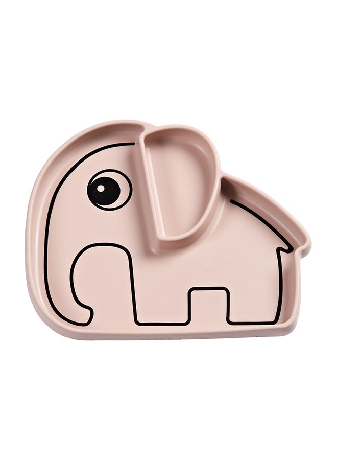 done by deer Silicone Stick And Stay Plate Elphee Powder | Non-Slip Baby Plate | BPA-Free | Easy-Clean  And  Durable | Perfect for Toddlers