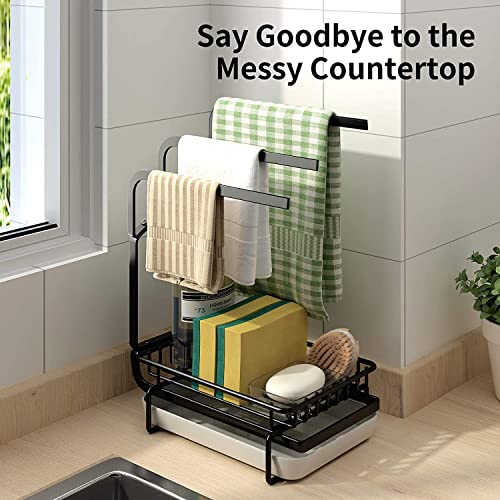 Felthouse Countertop Sink Organizer With Accessories | Modern Kitchen Storage Rack & Organizer | Stylish Stand, Stainless Steel, Tiered Shelf (New) - Image 4