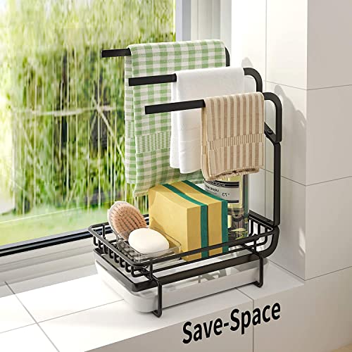 Felthouse Countertop Sink Organizer With Accessories | Modern Kitchen Storage Rack & Organizer | Stylish Stand, Stainless Steel, Tiered Shelf (New) - Image 3