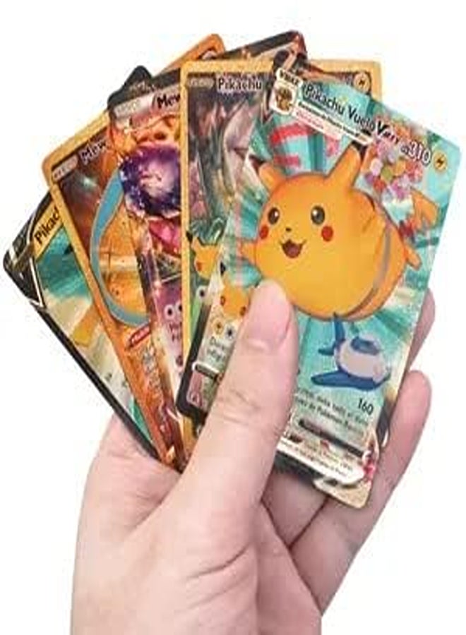 55 قطعة من بطاقات بوكيمون رينبو فويل - صندوق متنوع مع بطاقات ذهبية وغامضة نادرة (إصدار قوس قزح) - Image 2
