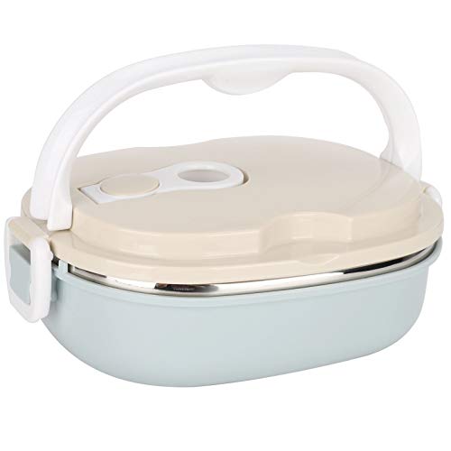 Niiyen Lunch Box 900ml 1 Layer Hot Food Lunch Containers Portable Lunchbox Stackable 304 Stainless Steel Adult Bento Lunch Box Cold Food Storage Bowl for School Office Outdoor Travel - Image 1