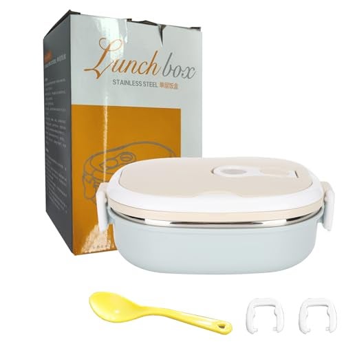 Niiyen Lunch Box 900ml 1 Layer Hot Food Lunch Containers Portable Lunchbox Stackable 304 Stainless Steel Adult Bento Lunch Box Cold Food Storage Bowl for School Office Outdoor Travel - Image 5