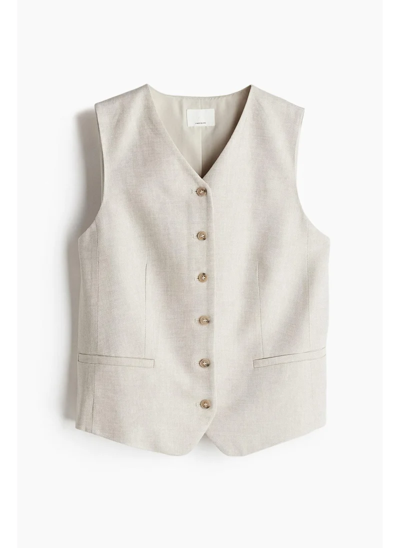 H&M Linen-blend suit waistcoat