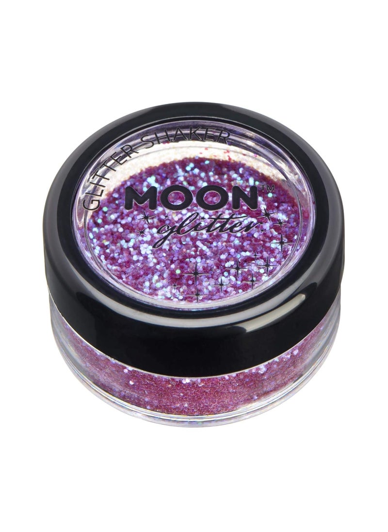Moon Glitter - Iridescent Glitter Shakers by Moon Glitter – 100% Cosmetic Glitter for Face, Body, Nails, Hair and Lips - 5g - Purple - Image 1
