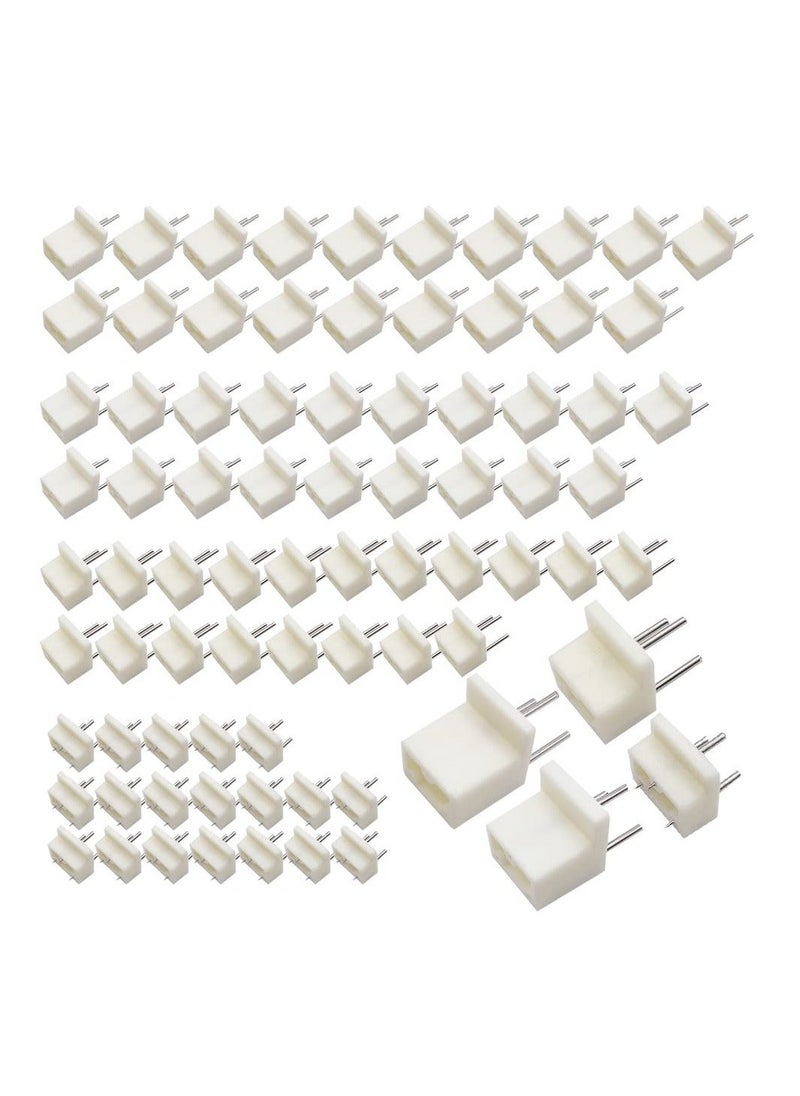 Y&D 80 Pcs Non-Trace Picture Hanging Hook, Plastic Invisible Traceless Hardwall Hook White for Photo Painting (4 Sizes)  - Image 1